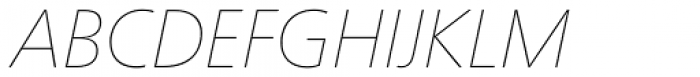 Neue Frutiger Com UltraLight Italic Font UPPERCASE