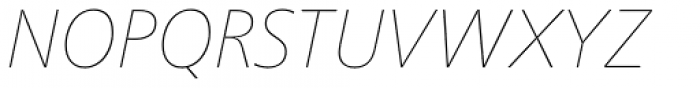 Neue Frutiger Com UltraLight Italic Font UPPERCASE