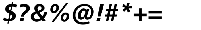 Neue Frutiger Cyrillic Bold Italic Font OTHER CHARS