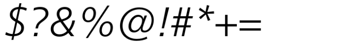 Neue Frutiger Cyrillic Light Italic Font OTHER CHARS