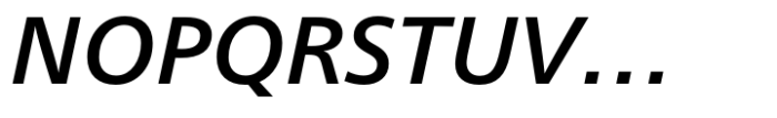 Neue Frutiger Cyrillic Medium Italic Font UPPERCASE