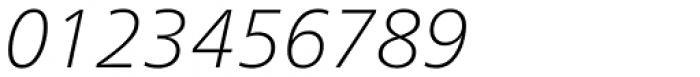 Neue Frutiger Hebrew Thin Italic Font OTHER CHARS