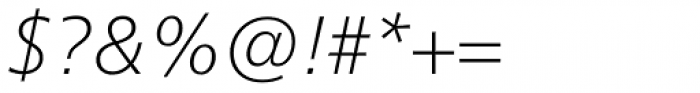 Neue Frutiger Hebrew Thin Italic Font OTHER CHARS