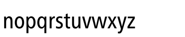 Neue Frutiger Paneuropean Condensed Regular Font LOWERCASE