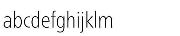 Neue Frutiger Paneuropean Condensed Thin Font LOWERCASE