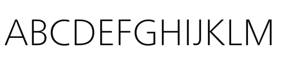 Neue Frutiger Paneuropean Thin Font UPPERCASE