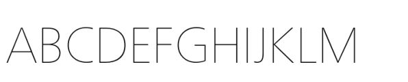 Neue Frutiger Paneuropean Ultra Light Font UPPERCASE