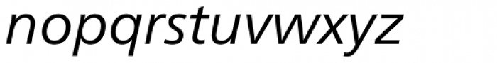 Neue Frutiger Paneuropean W1G Book Italic Font LOWERCASE