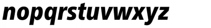 Neue Frutiger Paneuropean W1G Condensed Black Italic Font LOWERCASE