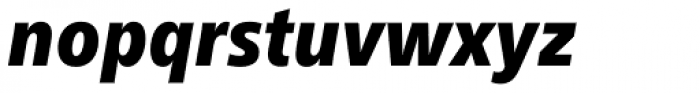 Neue Frutiger Paneuropean W1G Condensed ExtraBlack Italic Font LOWERCASE