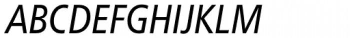 Neue Frutiger Paneuropean W1G Condensed Italic Font UPPERCASE