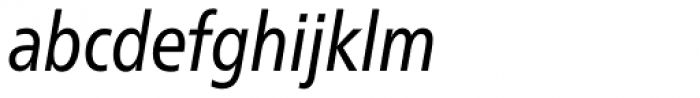Neue Frutiger Paneuropean W1G Condensed Italic Font LOWERCASE