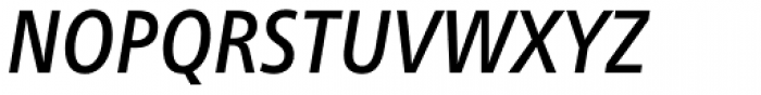 Neue Frutiger Paneuropean W1G Condensed Medium Italic Font UPPERCASE