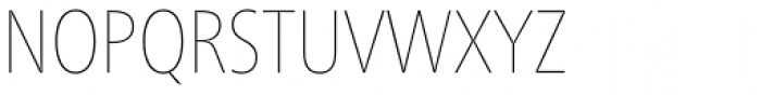 Neue Frutiger Paneuropean W1G Condensed UltraLight Font UPPERCASE