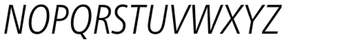 Neue Frutiger Pro Condensed Light Italic Font UPPERCASE