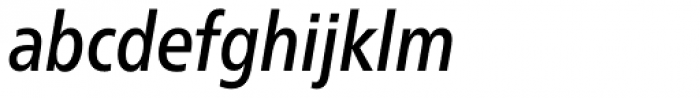 Neue Frutiger Pro Cyrillic Condensed Medium Italic Font LOWERCASE
