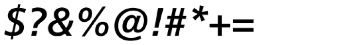Neue Frutiger Pro Cyrillic Medium Italic Font OTHER CHARS