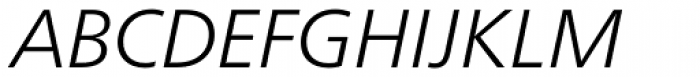Neue Frutiger Pro Light Italic Font UPPERCASE