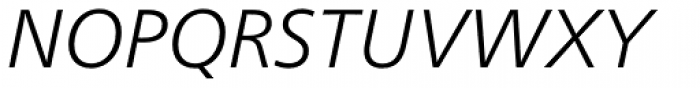 Neue Frutiger Pro Light Italic Font UPPERCASE