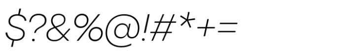 Neue Galano Extra Light Italic Font OTHER CHARS
