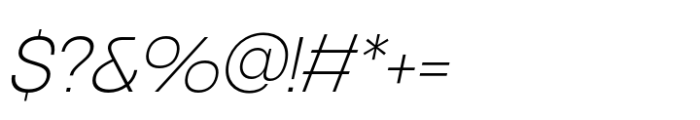 Neue Gothama Extralight Oblique Font OTHER CHARS