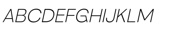 Neue Gothama Extralight Oblique Font UPPERCASE