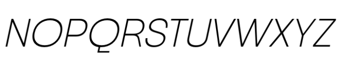 Neue Gothama Extralight Oblique Font UPPERCASE