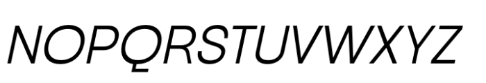 Neue Gothama Light Oblique Font UPPERCASE