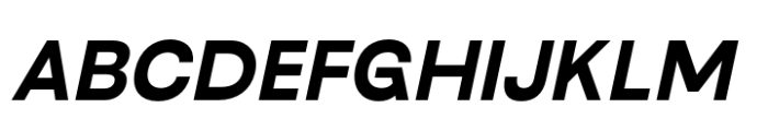 Neue Gothama Semibold Oblique Font UPPERCASE