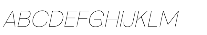 Neue Gothama Thin Oblique Font UPPERCASE