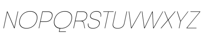 Neue Gothama Thin Oblique Font UPPERCASE