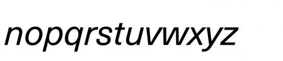 Neue Haas Unica Paneuropean Italic Font LOWERCASE