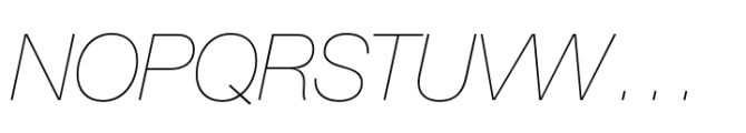 Neue Helvetica Armenian 25 Ultra Light Italic Font UPPERCASE