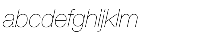 Neue Helvetica Armenian 25 Ultra Light Italic Font LOWERCASE