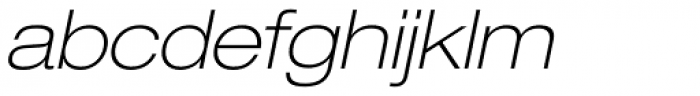 Neue Helvetica Paneuropean 33 Thin Extended Oblique Font LOWERCASE