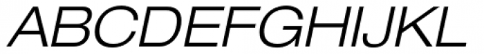 Neue Helvetica Paneuropean 43 Light Extended Oblique Font UPPERCASE