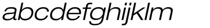 Neue Helvetica Paneuropean 43 Light Extended Oblique Font LOWERCASE