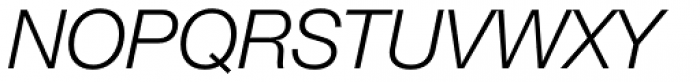 Neue Helvetica Paneuropean 46 Light Italic Font UPPERCASE
