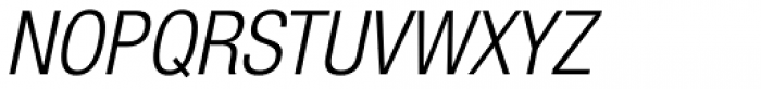 Neue Helvetica Paneuropean 47 Condensed Light Oblique Font UPPERCASE