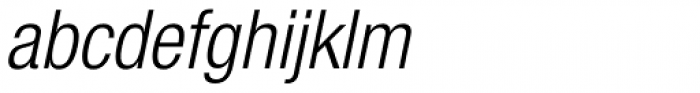 Neue Helvetica Paneuropean 47 Condensed Light Oblique Font LOWERCASE