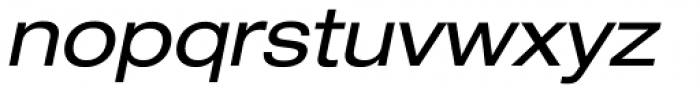 Neue Helvetica Paneuropean 53 Extended Oblique Font LOWERCASE