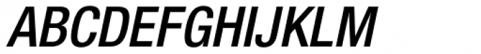 Neue Helvetica Paneuropean 67 Condensed Medium Oblique Font UPPERCASE