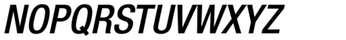 Neue Helvetica Paneuropean 67 Condensed Medium Oblique Font UPPERCASE