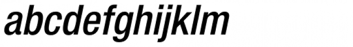 Neue Helvetica Paneuropean 67 Condensed Medium Oblique Font LOWERCASE