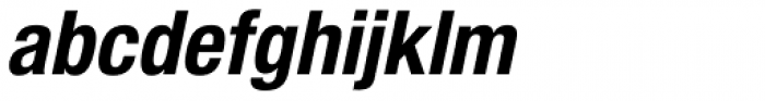 Neue Helvetica Paneuropean 77 Condensed Bold Oblique Font LOWERCASE
