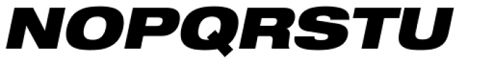 Neue Helvetica Paneuropean 93 Black Extended Oblique Font UPPERCASE