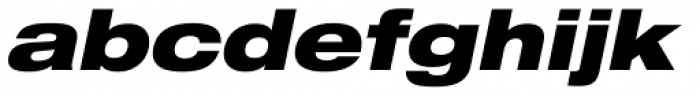 Neue Helvetica Paneuropean 93 Black Extended Oblique Font LOWERCASE