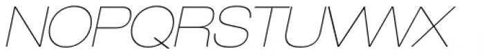 Neue Helvetica Pro 23 Extended Ultra Light Oblique Font UPPERCASE