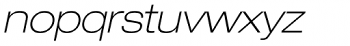 Neue Helvetica Pro 33 Extended Thin Oblique Font LOWERCASE