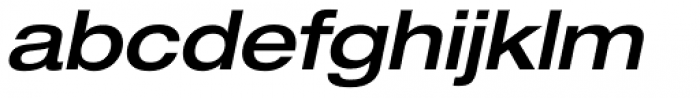 Neue Helvetica Pro 63 Extended Medium Oblique Font LOWERCASE